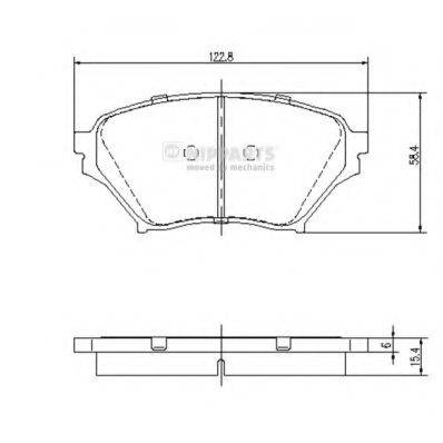 NIPPARTS J3603052 Комплект гальмівних колодок, дискове гальмо