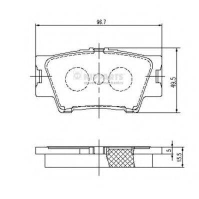 NIPPARTS J3612035 Комплект гальмівних колодок, дискове гальмо