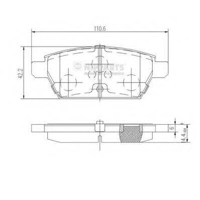 NIPPARTS J3613019 Комплект гальмівних колодок, дискове гальмо