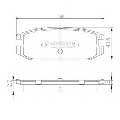 NIPPARTS J3615009 Комплект гальмівних колодок, дискове гальмо