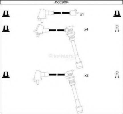 NIPPARTS J5382004 Комплект дротів запалювання