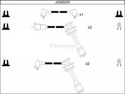 NIPPARTS J5382035 Комплект дротів запалювання