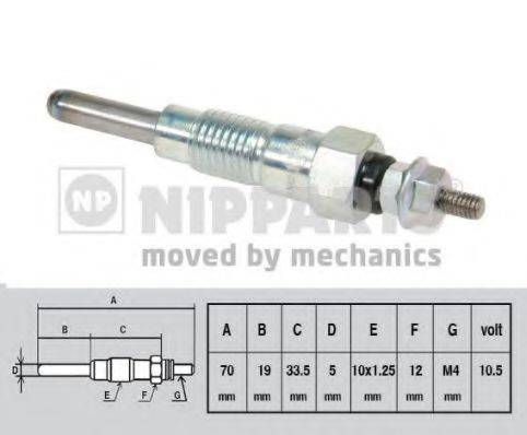 NIPPARTS J5711004 Свічка розжарювання