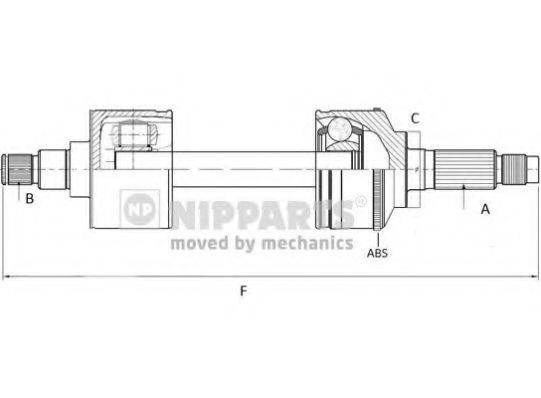 NIPPARTS N2800502 Приводний вал