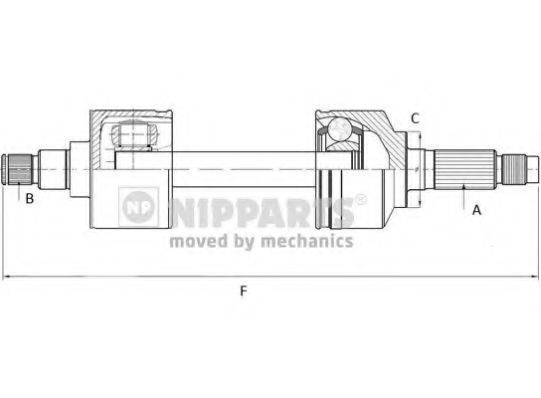 NIPPARTS N2801009 Приводний вал