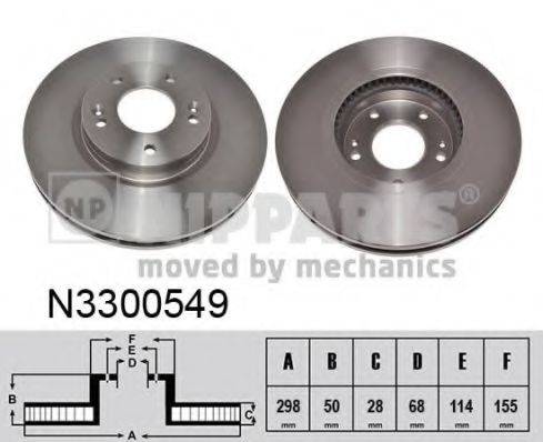 NIPPARTS N3300549 гальмівний диск