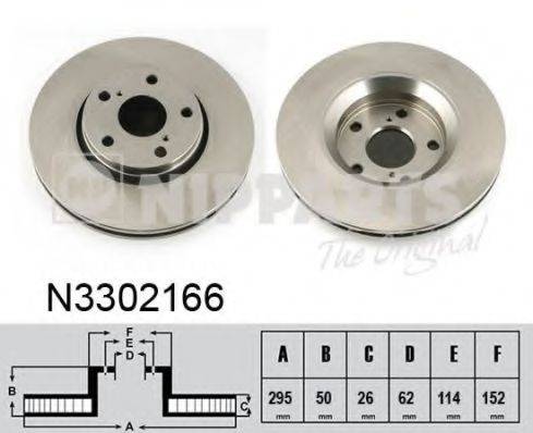 NIPPARTS N3302166 гальмівний диск