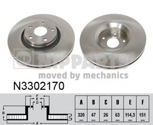 NIPPARTS N3302170 гальмівний диск