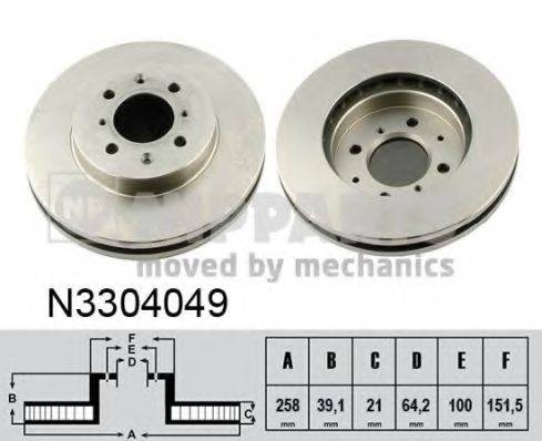 NIPPARTS N3304049 гальмівний диск