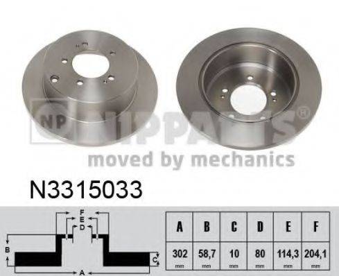 NIPPARTS N3315033 гальмівний диск