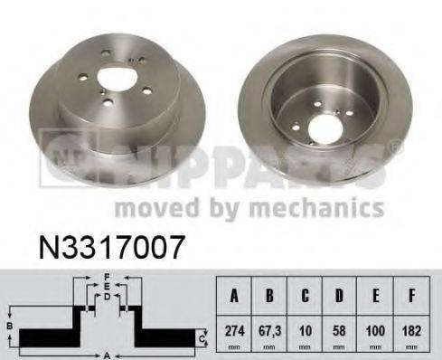 NIPPARTS N3317007 гальмівний диск