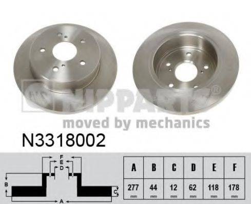 NIPPARTS N3318002 гальмівний диск