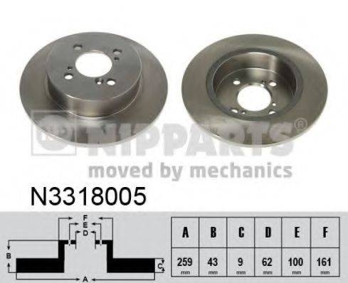 NIPPARTS N3318005 гальмівний диск