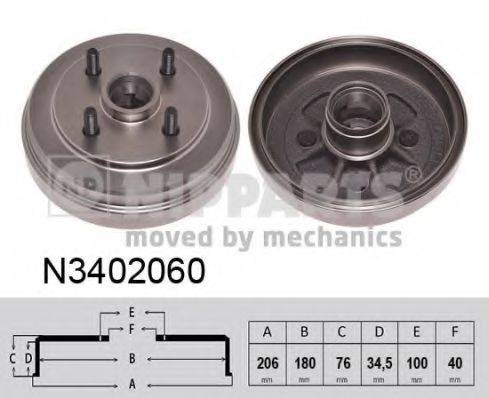 NIPPARTS N3402060 Гальмівний барабан