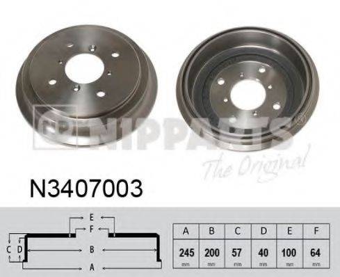 NIPPARTS N3407003 Гальмівний барабан