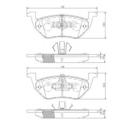 NIPPARTS N3613025 Комплект гальмівних колодок, дискове гальмо