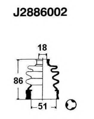 NIPPARTS J2886002 Комплект пильника, приводний вал