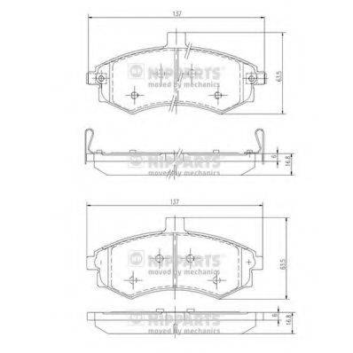 NIPPARTS J3600535 Комплект гальмівних колодок, дискове гальмо