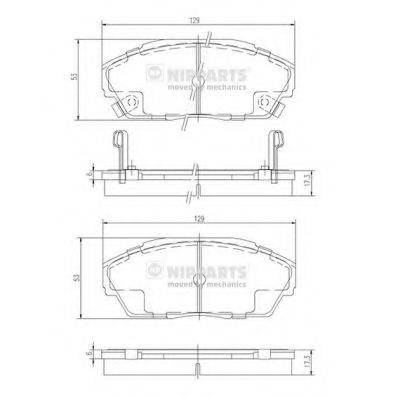 NIPPARTS J3604026 Комплект гальмівних колодок, дискове гальмо