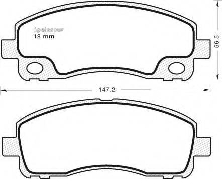 MGA 930 Комплект гальмівних колодок, дискове гальмо