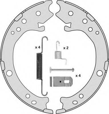MGA M908R Комплект гальмівних колодок, стоянкова гальмівна система