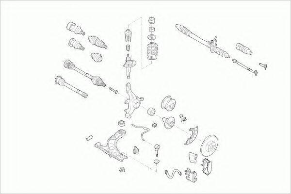 ZF PARTS VWGOLFFZ014 Рульове управління; Підвіска колеса