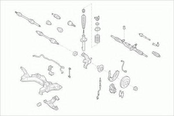 ZF PARTS FORDFOCUSFZ001 Рульове управління; Підвіска колеса