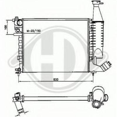 DIEDERICHS 8104185 Радіатор, охолодження двигуна