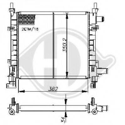 DIEDERICHS 8110190 Радіатор, охолодження двигуна