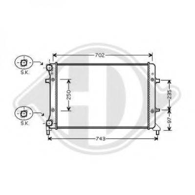 DIEDERICHS 8221407 Радіатор, охолодження двигуна