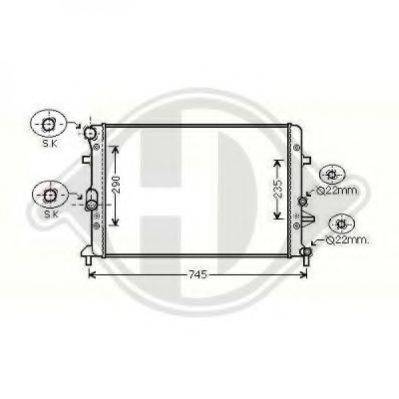 DIEDERICHS 8221504 Радіатор, охолодження двигуна