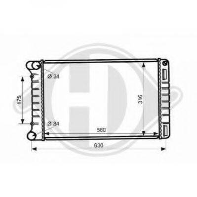 DIEDERICHS 8345307 Радіатор, охолодження двигуна