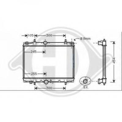 DIEDERICHS 8349386 Радіатор, охолодження двигуна