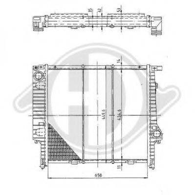 DIEDERICHS 8502802 Радіатор, охолодження двигуна