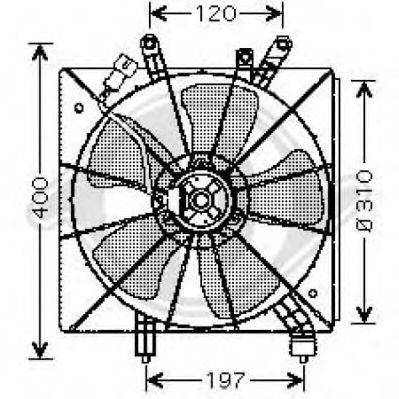 DIEDERICHS 8520801 Вентилятор, охолодження двигуна