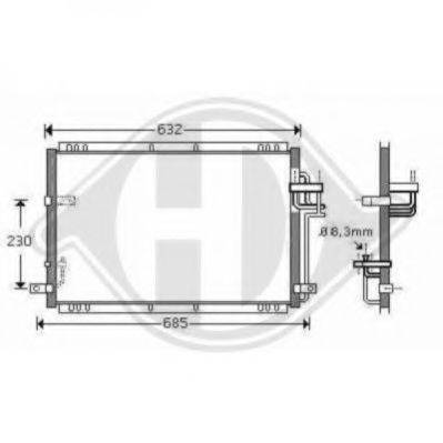 DIEDERICHS 8653600 Конденсатор, кондиціонер