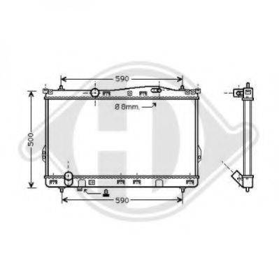 DIEDERICHS 8688505 Радіатор, охолодження двигуна