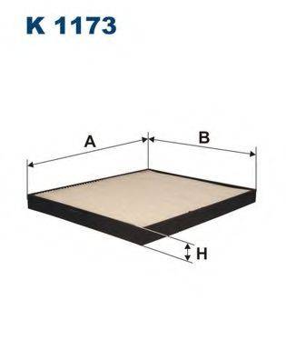 FILTRON K1173 Фільтр, повітря у внутрішньому просторі