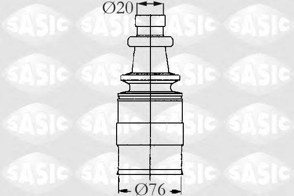 SASIC 2873683 Комплект пильника, приводний вал