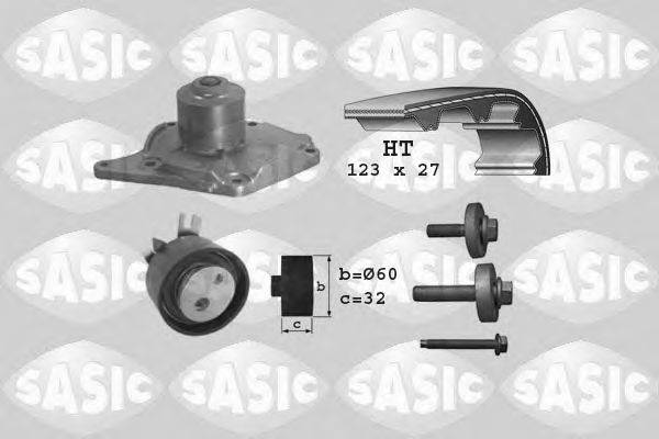 SASIC 3904003 Водяний насос + комплект зубчастого ременя