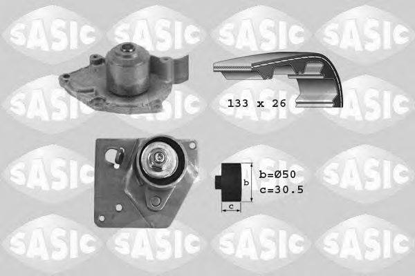 SASIC 3904004 Водяний насос + комплект зубчастого ременя