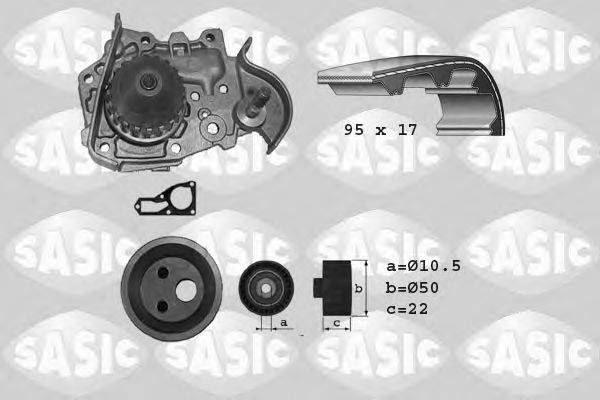 SASIC 3904006 Водяний насос + комплект зубчастого ременя