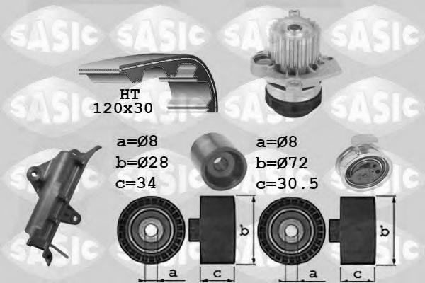 SASIC 3906022 Водяний насос + комплект зубчастого ременя