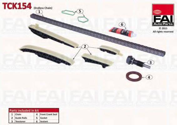 FAI AUTOPARTS TCK154 Комплект мети приводу розподільного валу