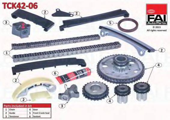 FAI AUTOPARTS TCK4206 Комплект мети приводу розподільного валу