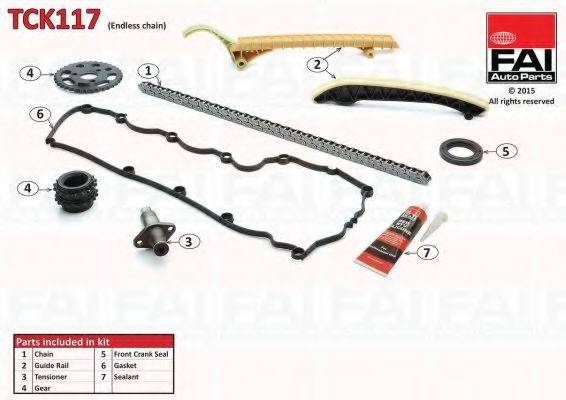 FAI AUTOPARTS TCK117 Комплект мети приводу розподільного валу