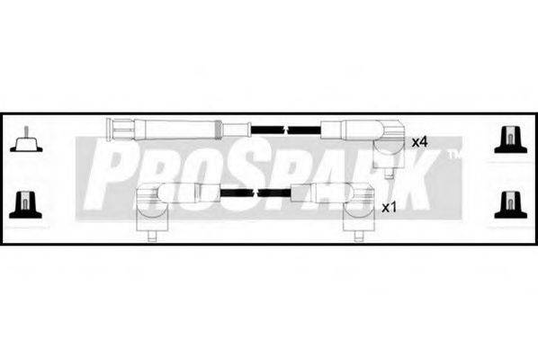 STANDARD OES221 Комплект дротів запалювання