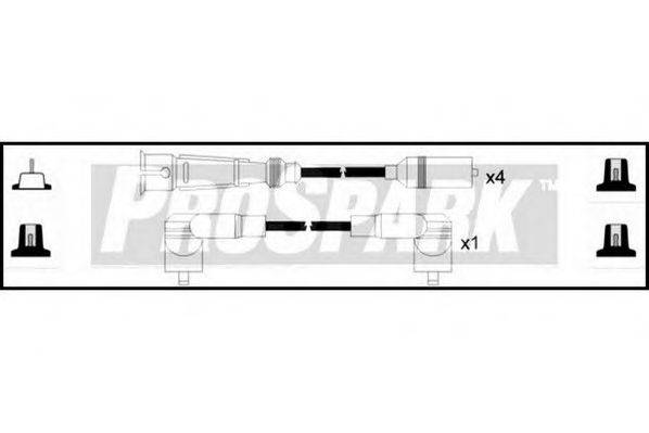 STANDARD OES433 Комплект дротів запалювання