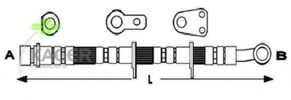 KAGER 380356 Гальмівний шланг