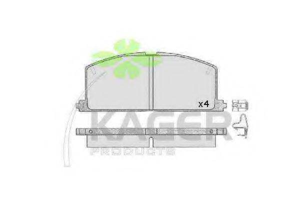 KAGER 350092 Комплект гальмівних колодок, дискове гальмо